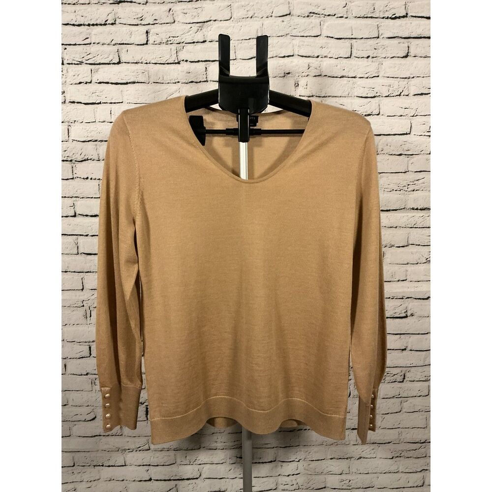 Talbots Pure Merino Wool ButtonβCuff Sweater β Petite M/P (10β12)